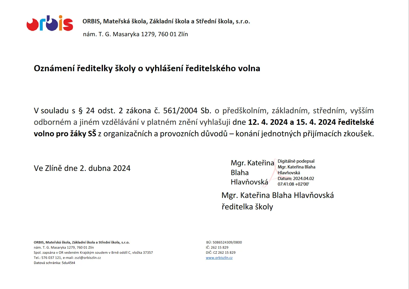 Ředitelské volno pro žáky SŠ ve dnech 12. 4. 2024 a 15. 4. 2024 1 Screenshot 2024 04 02 at 15 53 03 Reditelske volno jpz SS.pdf