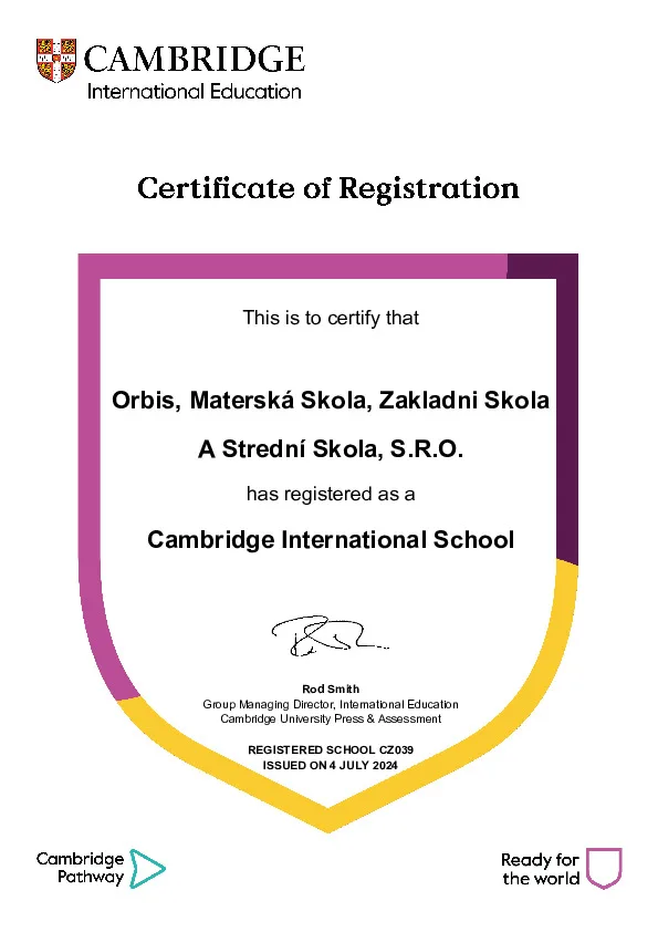 CZ039 Certificate