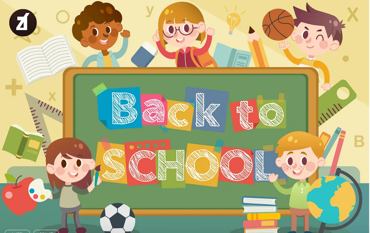 Zahájení školního roku 2025/2026 - ZŠ 1 Screenshot 2025 08 28 at 09 26 51 Back to school illustration with copy space Illustrations ft. school school bus Envato