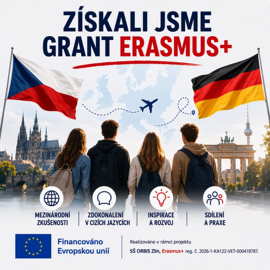 SŠ ORBIS Zlín získala grant Erasmus+ 1 Designer 36